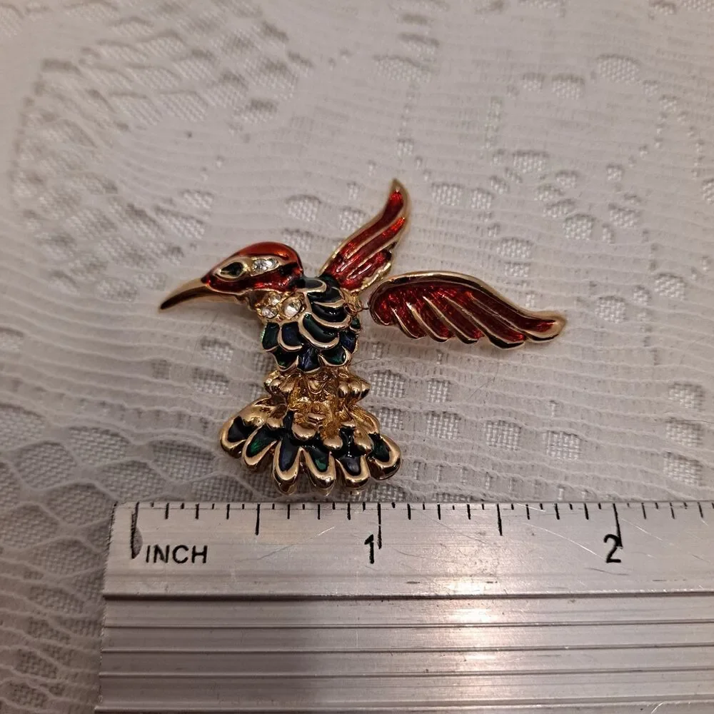 Pins Brooches Lot of 5 Cat Bird Lotus Heart Butterfly Costume Fashion Jewelry